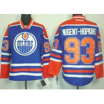 Edmonton Oilers #93 Ryan Nugent-Hopkins Royal Blue Jersey