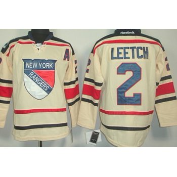 New York Rangers #2 Brian Leetch 2012 Winter Classic Cream Jersey