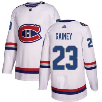 Adidas Canadiens #23 Bob Gainey White Authentic 2017 100 Classic Stitched NHL Jersey