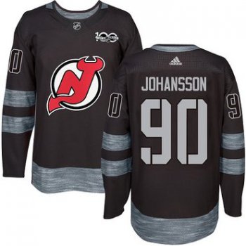 Adidas Devils #90 Marcus Johansson Black 1917-2017 100th Anniversary Stitched NHL Jersey