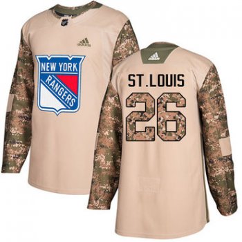 Adidas Rangers #26 Martin St.Louis Camo Authentic 2017 Veterans Day Stitched NHL Jersey
