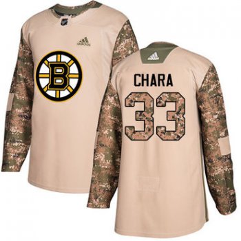 Adidas Bruins #33 Zdeno Chara Camo Authentic 2017 Veterans Day Stitched NHL Jersey