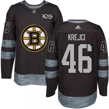 Adidas Bruins #46 David Krejci Black 1917-2017 100th Anniversary Stitched NHL Jersey