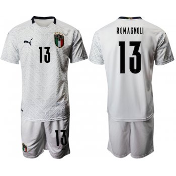 2021 Men Italy away 13 white soccer jerseys