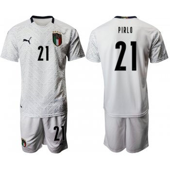 2021 Men Italy away 21 white soccer jerseys