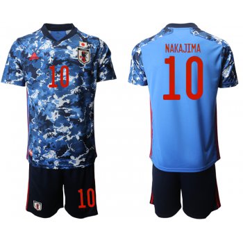Men 2020-2021 Season National team Japan home blue 10 Soccer Jersey1