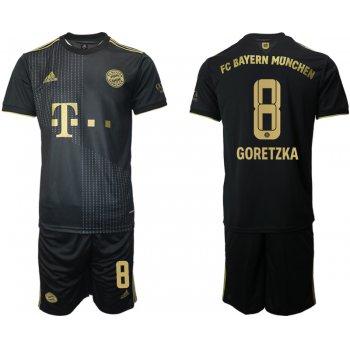 Men 2021-2022 Club Bayern Munich away black 8 Adidas Soccer Jersey