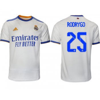 Men 2021-2022 Club Real Madrid home aaa version white 25 Soccer Jerseys