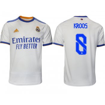 Men 2021-2022 Club Real Madrid home aaa version white 8 Soccer Jerseys