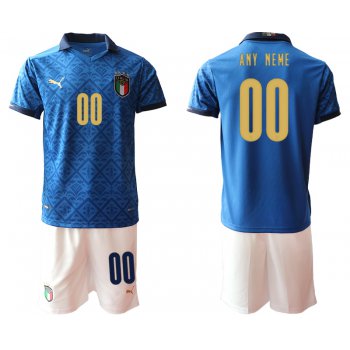 Men 2021 European Cup Italy blue Soccer Jersey