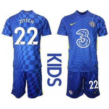 Youth 2021-2022 Club Chelsea FC home blue 22 Nike Soccer Jersey