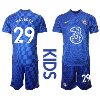 Youth 2021-2022 Club Chelsea FC home blue 29 Nike Soccer Jersey