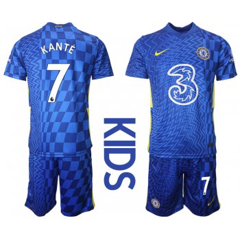 Youth 2021-2022 Club Chelsea FC home blue 7 Nike Soccer Jerseys