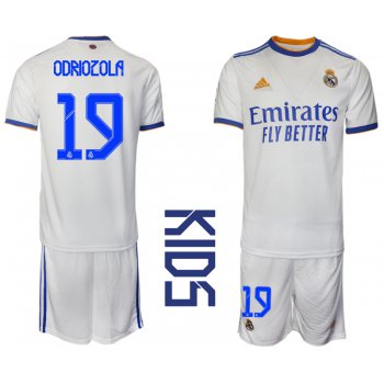Youth 2021-2022 Club Real Madrid home white 19 Soccer Jerseys