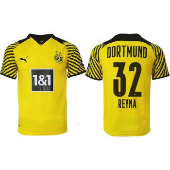 Men 2021-2022 Club Borussia Dortmund home yellow aaa version 32 Soccer Jersey