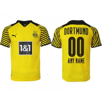 Men 2021-2022 Club Borussia Dortmund home yellow aaa version customized Soccer Jersey