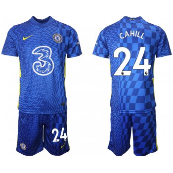 Men 2021-2022 Club Chelsea FC home blue 24 Nike Soccer Jerseys