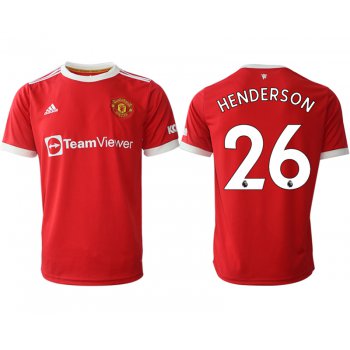 Men 2021-2022 Club Manchester United home red aaa version 26 Adidas Soccer Jersey