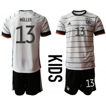 Youth 2021 European Cup Germany home white 13 Soccer Jersey