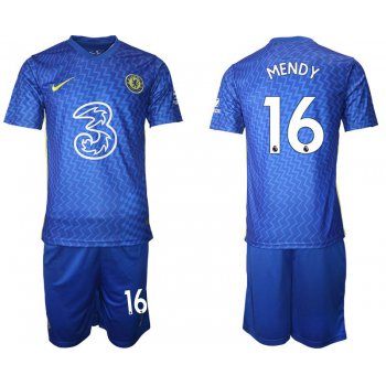 Men 2021-2022 Club Chelsea FC home blue 16 Nike Soccer Jersey