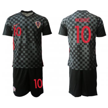 Men 2021 European Cup Croatia black away 10 Soccer Jerseys