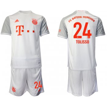 Men 2020-2021 club Bayern Munich away 24 white Soccer Jerseys