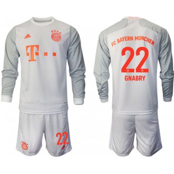 Men 2020-2021 club Bayern Munich away long sleeves 22 white Soccer Jerseys