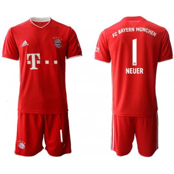 Men 2020-2021 club Bayern Munich home 1 red Soccer Jerseys
