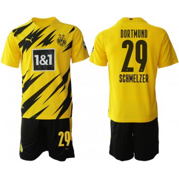 Men 2020-2021 club Borussia Dortmund home 29 yellow Soccer Jerseys