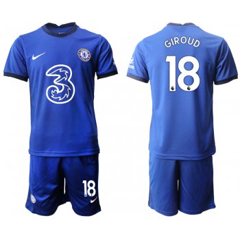 Men 2020-2021 club Chelsea home 18 blue Soccer Jerseys