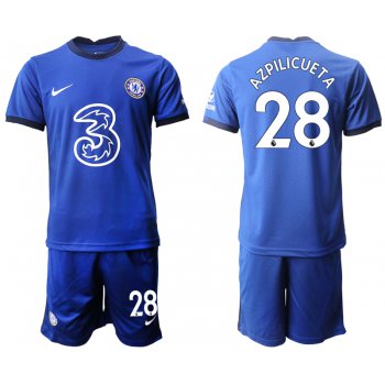 Men 2020-2021 club Chelsea home 28 blue Soccer Jerseys