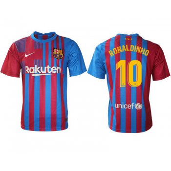 Men 2021-2022 Club Barcelona home aaa version red 10 Nike Soccer Jersey