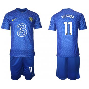 Men 2021-2022 Club Chelsea FC home blue 11 Nike Soccer Jersey