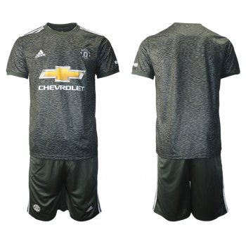 Men 2020-2021 club Manchester United away blank black Soccer Jerseys