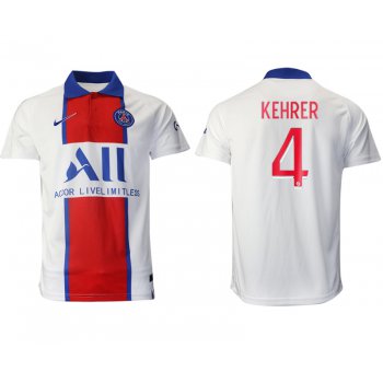Men 2020-2021 club Paris St German away aaa version 4 white Soccer Jerseys