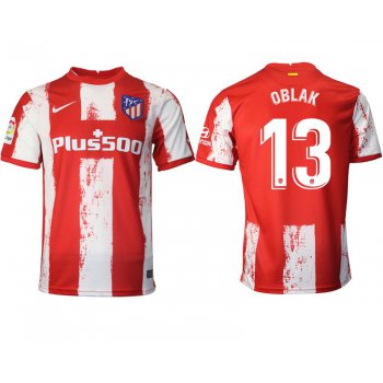 Men 2021-2022 Club Atletico Madrid home aaa version red 13 Nike Soccer Jersey