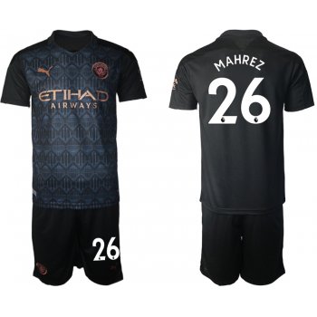 Men 2020-2021 club Manchester City away 26 black Soccer Jerseys