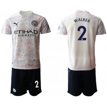 Men 2020-2021 club Manchester City away 2 white Soccer Jerseys
