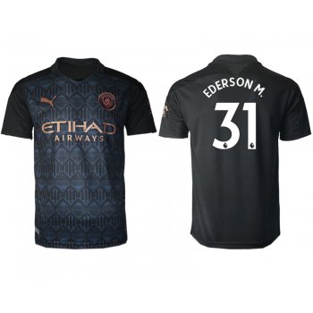 Men 2020-2021 club Manchester City away aaa version 31 black Soccer Jerseys