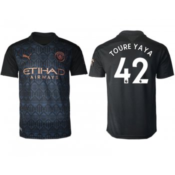 Men 2020-2021 club Manchester City away aaa version 42 black Soccer Jerseys