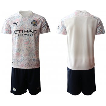 Men 2020-2021 club Manchester City away blank white Soccer Jerseys