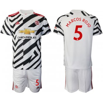 Men 2020-2021 club Manchester united away 5 white Soccer Jerseys