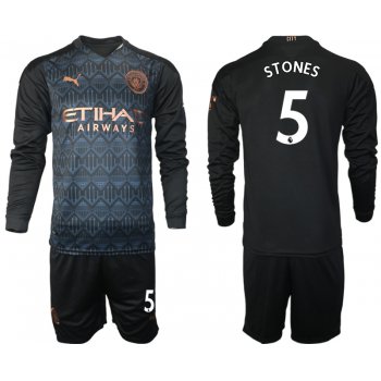 Men 2021 Manchester city home long sleeve 5 soccer jerseys