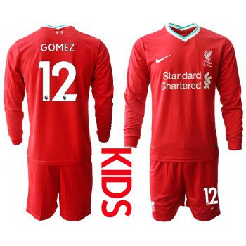 2021 Liverpool home long sleeves Youth 12 soccer jerseys