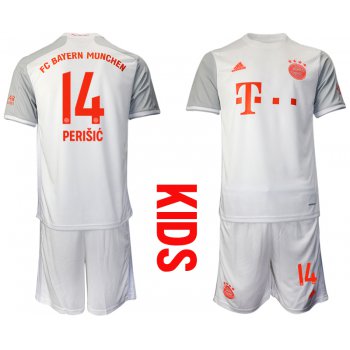 Youth 2020-2021 club Bayern Munich away white 14 Soccer Jerseys
