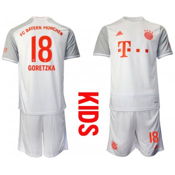 Youth 2020-2021 club Bayern Munich away white 18 Soccer Jerseys