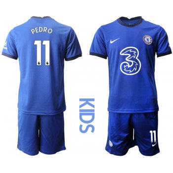 Youth 2020-2021 club Chelsea home 11 blue Soccer Jerseys