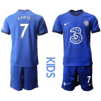 Youth 2020-2021 club Chelsea home 7 blue Soccer Jerseys