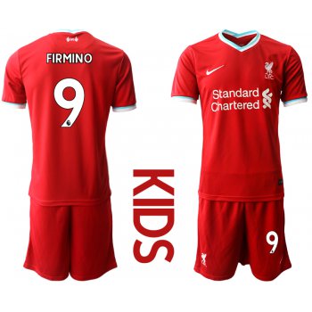 Youth 2020-2021 club Liverpool home 9 red Soccer Jerseys