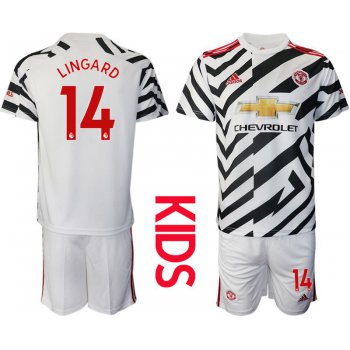 Youth 2020-2021 club Manchester united away 14 white Soccer Jerseys